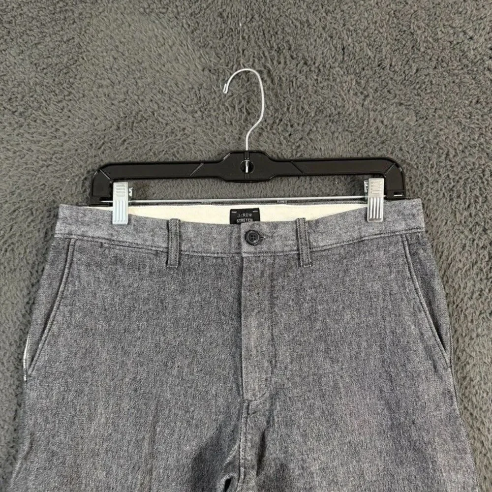 J Crew Pants Mens 30x32 Gray 484 Slim Fit Brushed Cotton Stretch Chino Preppy
